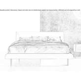 Upholstered double bed Siviral
