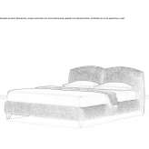 Double bed upholstered in fabric Myki