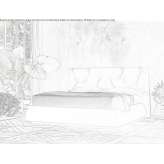 Double fabric bed with upholstered headboard Traganon