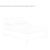 Double bed with a quilted headboard Lunetten