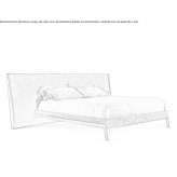 Double fabric bed with upholstered headboard Svoge