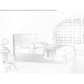 Fabric double bed Traganon