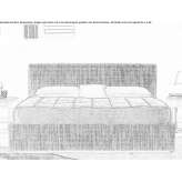 Fabric bed with storage Grebin