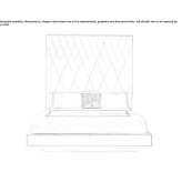 King-size leather bed with high headboard Zybiny