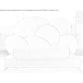 Fabric bed with high headboard Wezemaal