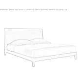 A bed with a high headboard Vodskov