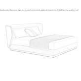 Double bed with upholstered headboard Banica