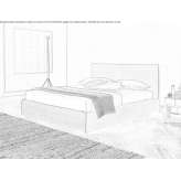 Double fabric bed with upholstered headboard Traganon