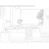 Double bed with integrated lighting Fokino