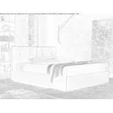 Fabric double bed with quilted headboard Traganon