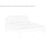 Double bed with upholstered headboard Ekenaes