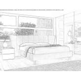 Bed with storage and upholstered headboard Traganon
