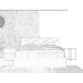 Upholstered double bed Samli