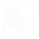 Double bed with high headboard Ernage