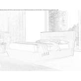 Double fabric bed with upholstered headboard Traganon