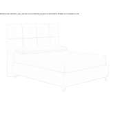 Double bed with upholstered headboard Amor