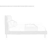 Double bed with upholstered headboard Barile