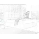 Double fabric bed with upholstered headboard Traganon