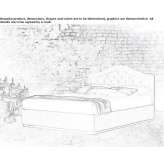 Double bed with upholstered headboard Lumbier