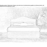Fabric double bed Bistret