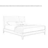 Double bed with high headboard Tado