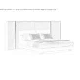 Upholstered bed with high headboard Karaagil