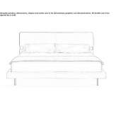 Double fabric bed with upholstered headboard Mozarbez