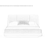 Double bed with upholstered headboard Karaagil