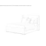 Bed with storage and high headboard Dalmine