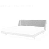 Wooden double bed with upholstered headboard Brenno