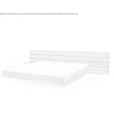 Wooden double bed with integrated bedside tables Homedale