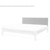 Wooden double bed with upholstered headboard Scarness
