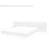 Wooden double bed with integrated bedside tables Homedale