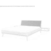 Wooden double bed with integrated bedside tables Patton