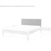 Wooden double bed with integrated bedside tables Scarness