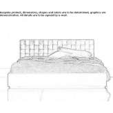 Bed with upholstered headboard Nalinnes