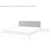 Wooden double bed with integrated bedside tables Scarness