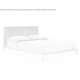 Titanium bed with upholstered headboard Vanatori