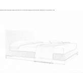 Fabric bed with upholstered headboard Noci