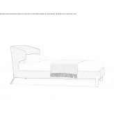 Fabric bed with upholstered headboard Snug