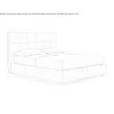 Double fabric bed with upholstered headboard Vanatori