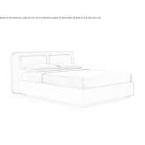 Double bed upholstered in fabric with a removable cover Vanatori
