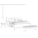 Double bed with upholstered headboard Niksar