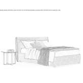Double bed with upholstered headboard Wilton