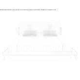 Solid wood bed with a nabuck upholstered headboard Sundance