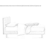 Bed with upholstered headboard Wilton