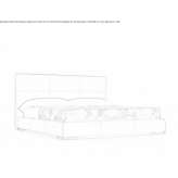 Fabric bed with upholstered headboard Ovacik