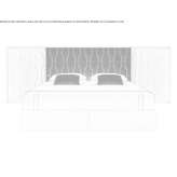 Leather bed with fabric and Canaletto walnut headboard Monfumo