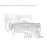 Double bed with upholstered headboard Wilton