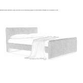 Fabric bed with upholstered headboard Sulingen